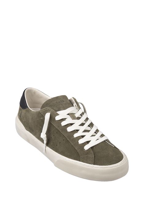 Hill Low Sneakers In Military Green Suede D.A.T.E. | M411-HL-SDAR