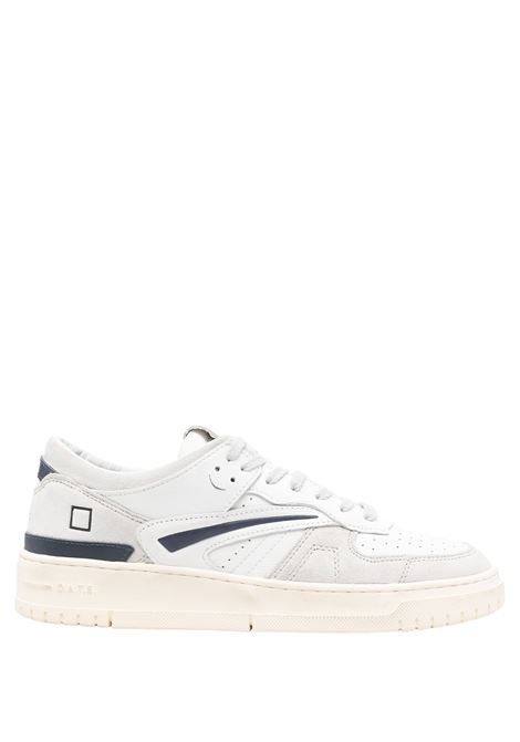 Torneo Vintage Sneakers In White and Blue D.A.T.E. | M411-TO-VCWL