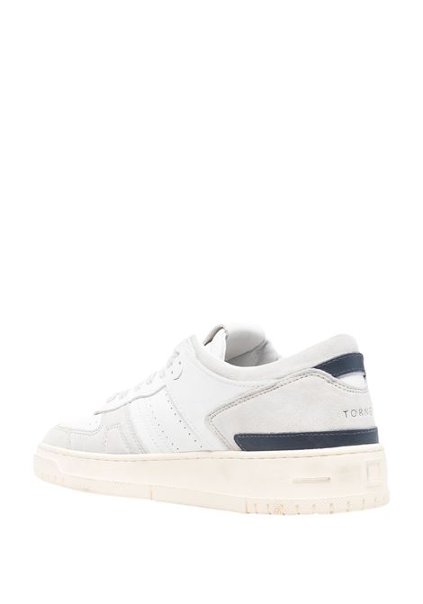 Torneo Vintage Sneakers In White and Blue D.A.T.E. | M411-TO-VCWL