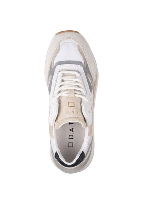 Fuga Running Sneakers In White and Pink D.A.T.E. | W411-FG-COWP