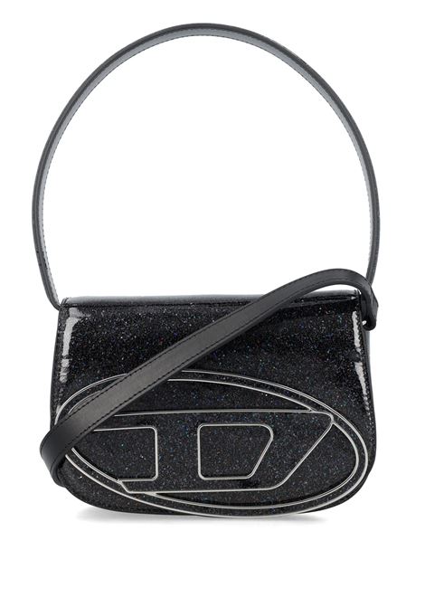 Black Glitter Shiny Leather 1DR Bag DIESEL | X08396-P2766HA321