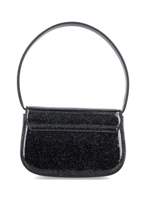 Black Glitter Shiny Leather 1DR Bag DIESEL | X08396-P2766HA321