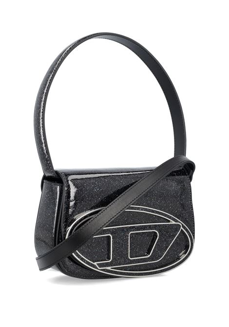 Black Glitter Shiny Leather 1DR Bag DIESEL | X08396-P2766HA321