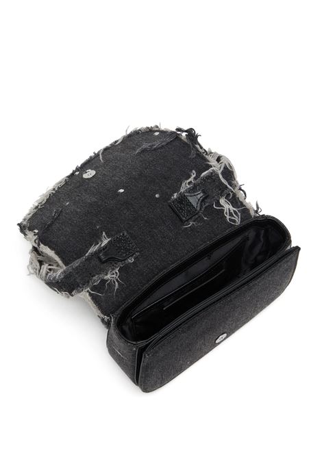 Black 1DR Bag In Denim And Crystals DIESEL | X08396-P6804T8013