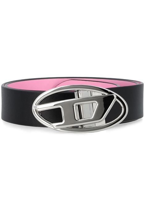 B-1DR W Rev Belt In Black And Pink Leather DIESEL | X09874-P1245HA418