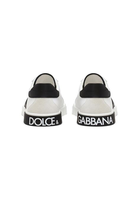 Portofino Vintage Sneakers In White Leather DOLCE & GABBANA KIDS | DA5181-AN57189697