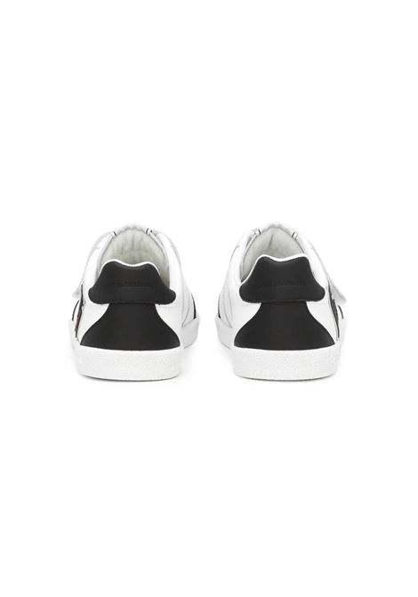 Sneakers Basse DG Original Bianche e Nere Con Logo DG DOLCE & GABBANA KIDS | DA5254-A104889697