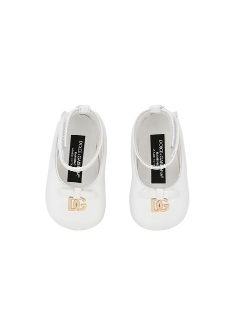 Newborn Ballerinas In White Nappa DOLCE & GABBANA KIDS | DK0065-AB79380001