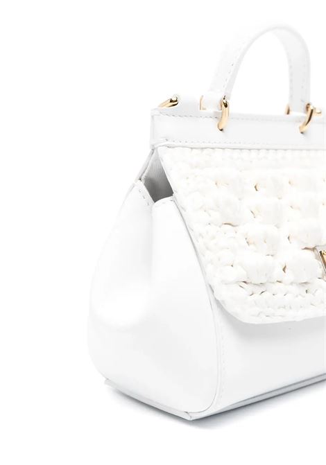 Sicily Bag In White Nappa Leather With Crochet Work DOLCE & GABBANA KIDS | EB0003-AD69380001