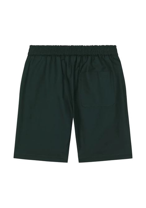 Dark Green Cotton Bermuda Shorts With Logo DOLCE & GABBANA KIDS | L43Q12-G7N10V0472