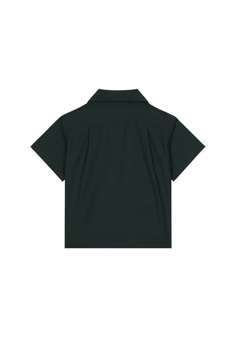 Green Poplin Shirt With DG Logo DOLCE & GABBANA KIDS | L43S74-G7N10V0472