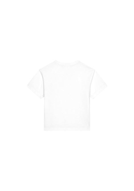 T-Shirt Bianca Con Placca Logata DOLCE & GABBANA KIDS | L4JTHV-G7N0GW0800