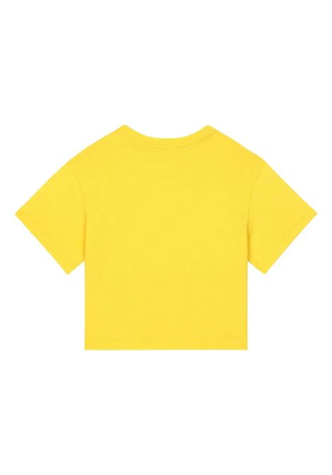 T-Shirt Gialla Con Logo DG Termostrass DOLCE & GABBANA KIDS | L5JTNL-G7NUSA0177