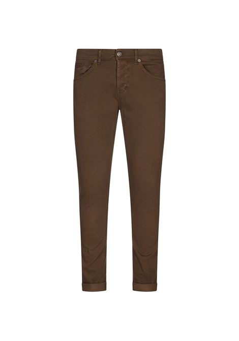 DONDUP Pantaloni George 5 Tasche In Cotone Stretch Marrone - DONDUP