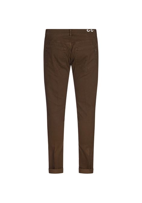 5 Pocket George Trousers In Brown Stretch Cotton DONDUP | UP232-CS0179 IB6047