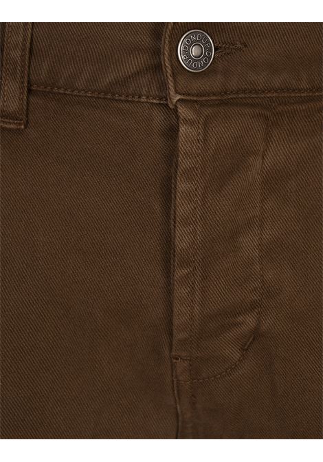 5 Pocket George Trousers In Brown Stretch Cotton DONDUP | UP232-CS0179 IB6047