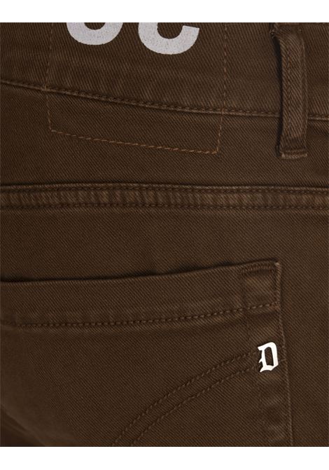 Pantaloni George 5 Tasche In Cotone Stretch Marrone DONDUP | UP232-CS0179 IB6047