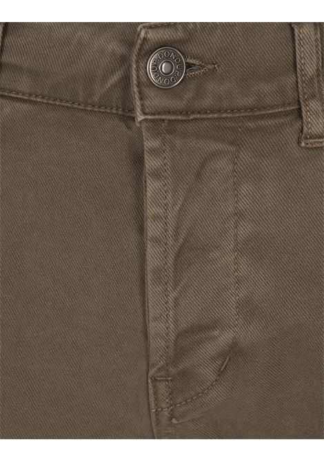 5 Pocket George Trousers In Khaki Stretch Cotton DONDUP | UP232-CS0179 IB6625