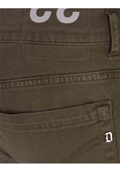 5 Pocket George Trousers In Khaki Stretch Cotton DONDUP | UP232-CS0179 IB6625