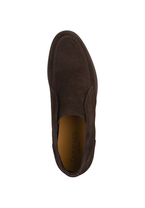 Dark Brown Suede Slip-On Ankle Boots DOUCALS | DU3326EDO-UF009TM23