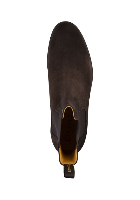 Dark Brown Suede Beatles Style Ankle Boots DOUCALS | DU3346ARTIUF024TM23