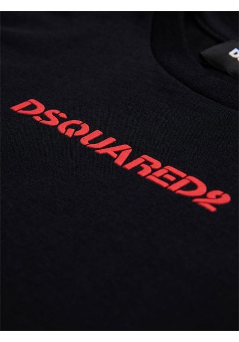 Black T-Shirt With Red Logo DSQUARED2 KIDS | DQ2478-D004GDQ900