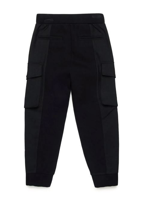 Pantaloni Cargo Neri Di Misto Lana DSQUARED2 KIDS | DQ2594-D0AA0DQ900