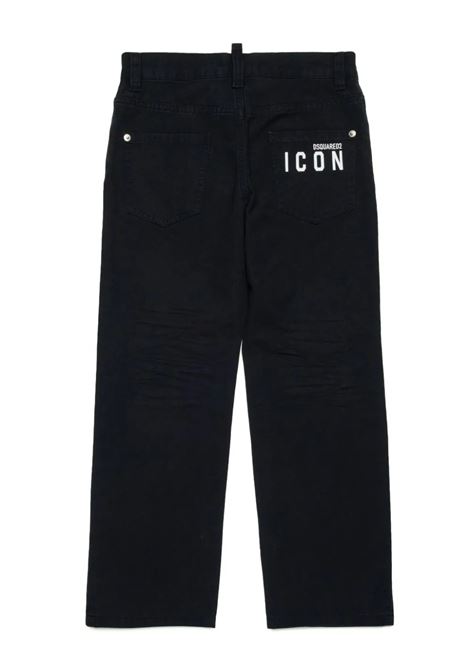 Jeans a Gamba Dritta Neri Ccon Logo Icon Dsquared2 DSQUARED2 KIDS | DQ2672-D0ABFDQ900