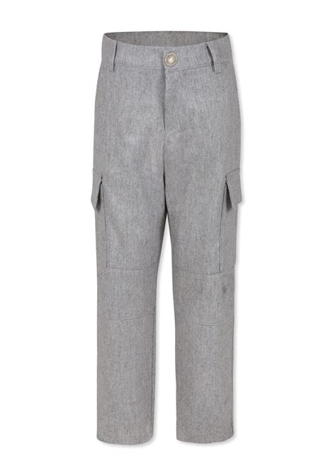 Grey Cashmere Blend Cargo Trousers ELEVENTY KIDS | EV6P20-I0172807