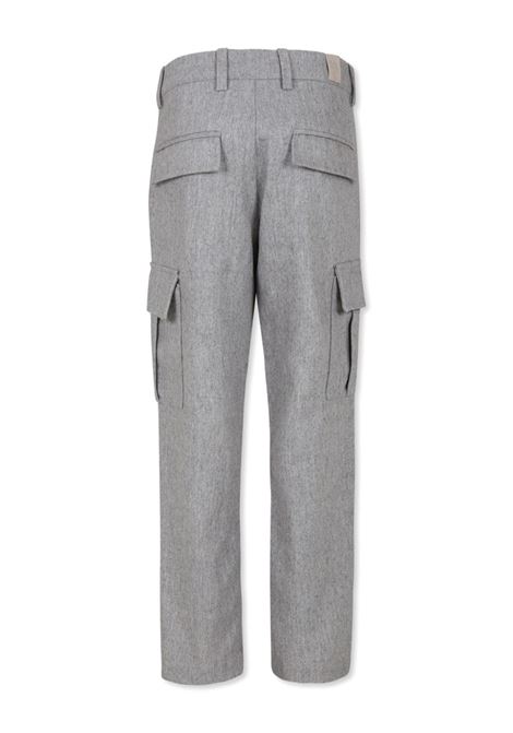 Grey Cashmere Blend Cargo Trousers ELEVENTY KIDS | EV6P20-I0172807