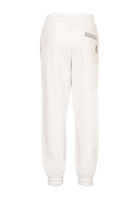 White and Beige Cotton Joggers ELEVENTY KIDS | EV6Q00-Z1656101BG