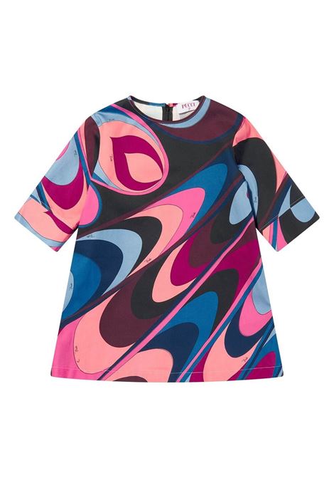 Abito a Maniche Lungo Con Stampa Onde EMILIO PUCCI JUNIOR | PV1A13-G0153999VI