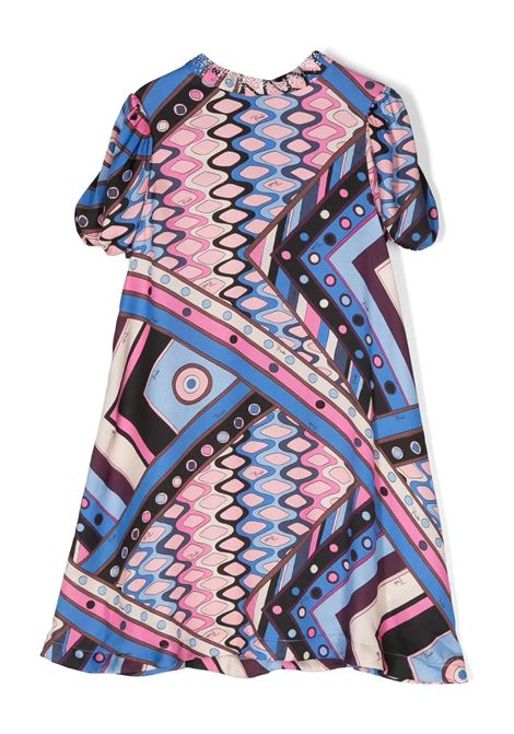 Vivara Print Short Sleeve Dress EMILIO PUCCI JUNIOR | PV1B31-K0201999VI