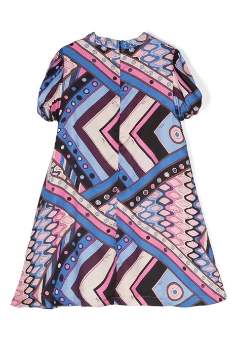 Vivara Print Short Sleeve Dress EMILIO PUCCI JUNIOR | PV1B31-K0201999VI