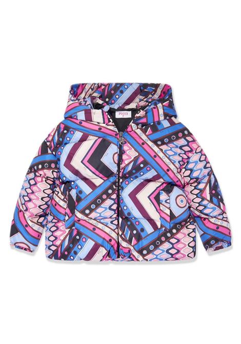 EMILIO PUCCI JUNIOR Piumino Con Stampa Vivara - EMILIO PUCCI JUNIOR