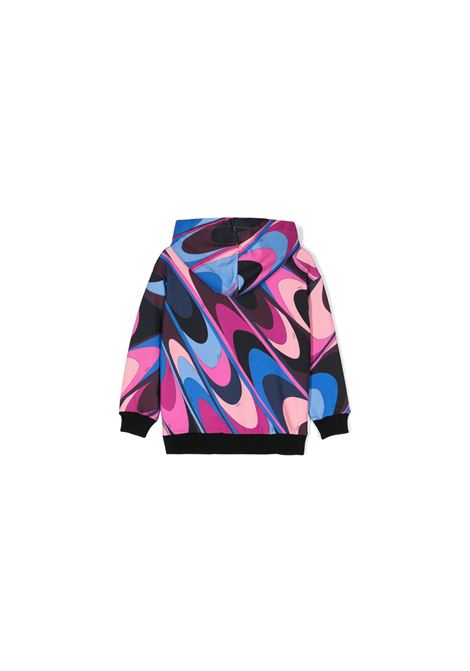 Hoodie with Wave Print EMILIO PUCCI JUNIOR | PV4A00-F0178999VI