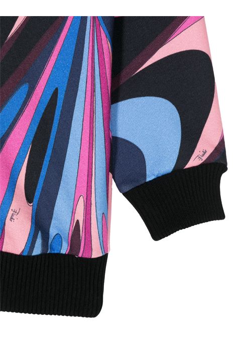 Hoodie with Wave Print EMILIO PUCCI JUNIOR | PV4A00-F0178999VI