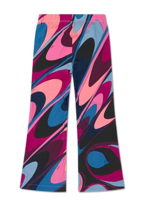 Pantaloni Svasati Con Stampa Onde EMILIO PUCCI JUNIOR | PV6A20-J0415999VI