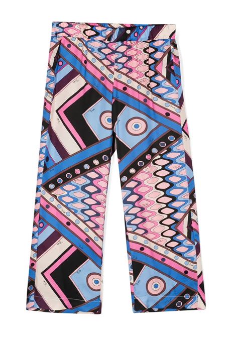 Straight Leg Trousers With Vivara Print EMILIO PUCCI JUNIOR | PV6A90-K0201999VI