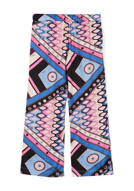 Pantaloni a Gamba Dritta Con Stampa Vivara EMILIO PUCCI JUNIOR | PV6A90-K0201999VI