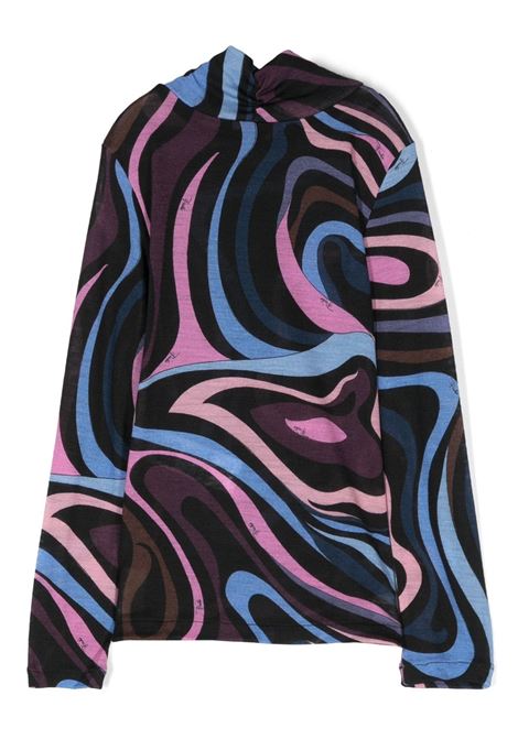 Wool Turtleneck With Wave Print EMILIO PUCCI JUNIOR | PV8B60-Q0058999VI