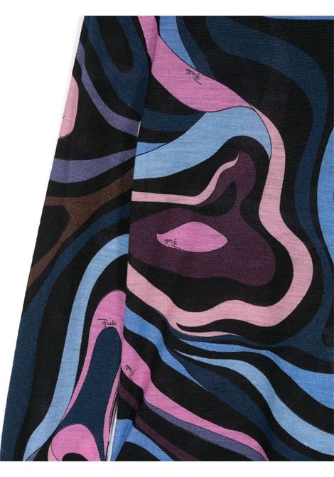 Dolcevita In Lana Con Stampa Onde EMILIO PUCCI JUNIOR | PV8B60-Q0058999VI