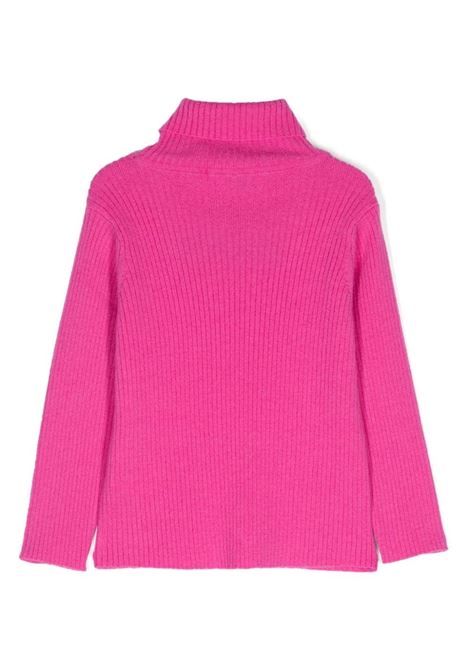 Fuchsia Turtleneck Sweater With Logo EMILIO PUCCI JUNIOR | PV9A40-Z2362543