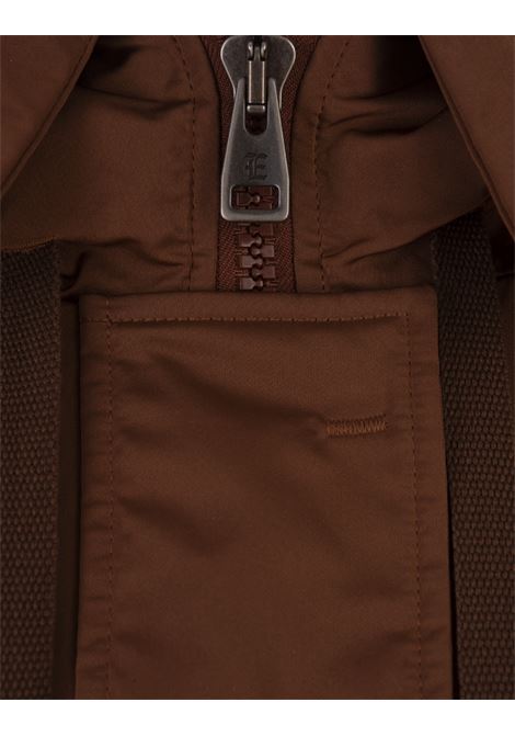 Brown Midi Down Jacket With Elasticated Waistband ERMANNO SCERVINO | D450B304RUUJ91241