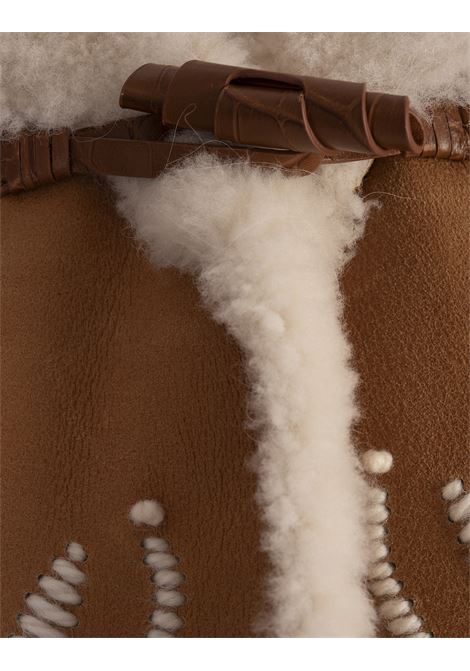 Shearling Short Gilet With Embroidery and Fur ERMANNO SCERVINO | D450N702RMNQDAB4551