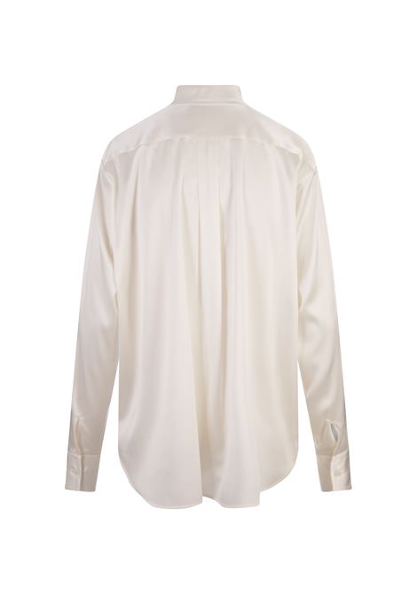 Camicia In Satin Bianco Con Fiocco Al Collo ERMANNO SCERVINO | D452K331OEL10606