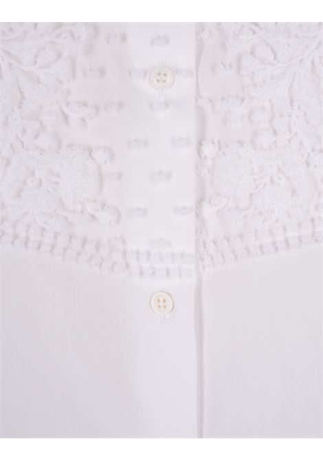 White Shirt With Embroidered Plastron ERMANNO SCERVINO | D452K738BQP10601