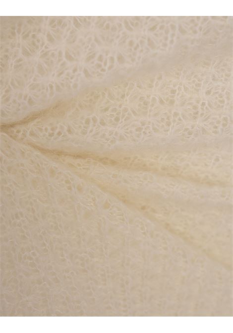 White Long-Sleeved Top With Silk Flower ERMANNO SCERVINO | D452L331SCKBH10606