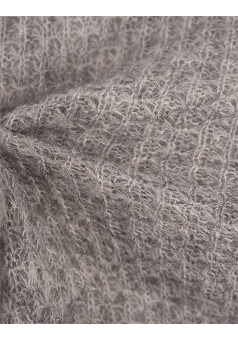 Grey Long-Sleeved Top With Silk Flower ERMANNO SCERVINO | D452L331SCKBHM4501