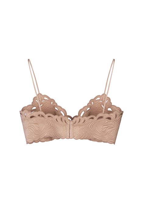 Pink Silk Satin Bra Top With Embroidery ERMANNO SCERVINO | D452L719OEL51315